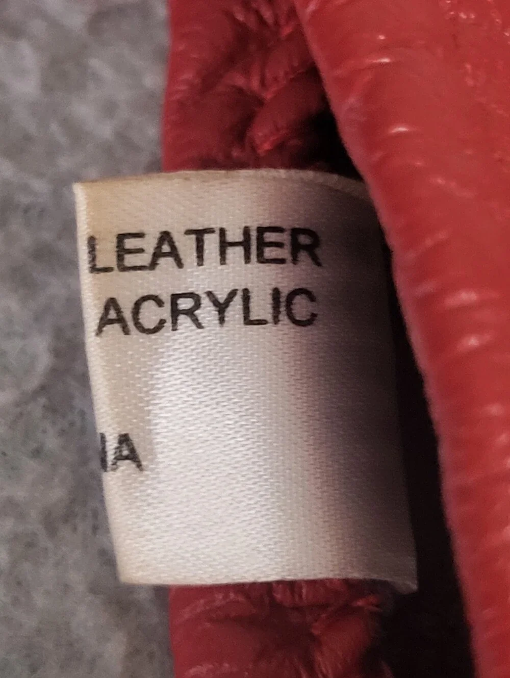 Vintage Red Leather Gloves Women's Size M Winter Driving Lined Retro MCM